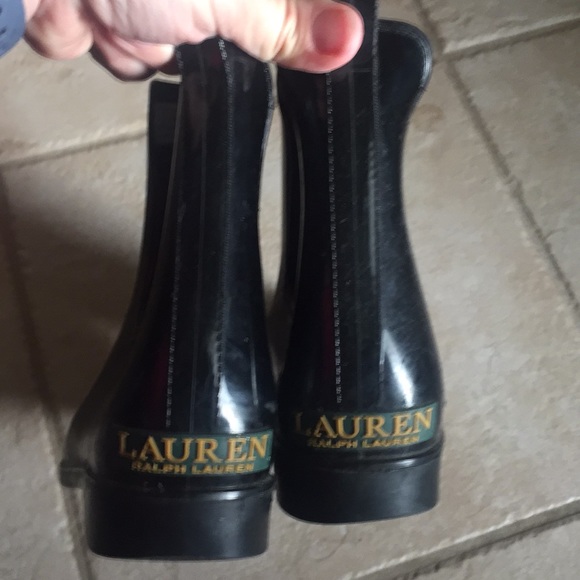 Ralph Lauren Black Tally Bo Rai Boots Size 10B - Picture 6 of 8